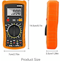 Miniatyrbild 2 av 5: Professionell Digital Multimeter, Automatisk Områdesinställning Voltmeter, Hög Precision AC DC Spänningsmätning, Säkerhetsklassad för Laboratorier & Fabriker,