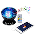 Miniatyrbillede 3 af 5: LED Ocean Wave Natlampe Projektor Med 7 Farver Lys Indbygget Blød Musik Sort
