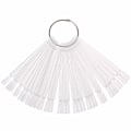 Miniatyrbild 1 av 5: 50 st transparenta fläktformade falska nagelprovpinnar nagellack övning display konstspetsar nagelprovpinnar med metalldelad ring