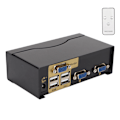 Miniatyrbild 5 av 5: 2 i 1 ut VGA KVM-switch 4 USB-port Multidator Monitor Mus Tangentbord Videodelning VGA-switch 100-240V