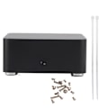 Miniatyrbild 1 av 5: Mini ITX-datorfodral i aluminiumlegering HTPC-fodral Mini PC-datorfodral (L80 svart USB2.0)