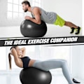 Miniatyrbild 3 av 8: Snabbuppblåsbar Träningsboll, Anti-Sprick Stabilitets- & Balansboll För Fitness & Träning, Halkresistent Giftfritt Gummi, Perfekt För Core