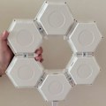 Miniatyrbild 6 av 8: Färgglad Geometrisk Dekor, Hexagonlampor Med Dubbel Kontroll För Belysning I Flera Scener