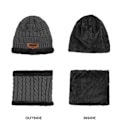 Miniatyrbild 4 av 5: Kinder Wintermütze Beanie Hut mit Schal Set Slouchy Strickmütz