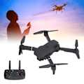 Pikkukuva 1 / 8: E88 4-akselinen Aerial Quadcopter HD -kaksoiskamera, korkearesoluutioinen kääntyvä taittuva RC-lennokki, musta