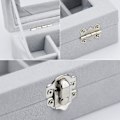 Miniatyrbillede 4 af 5: Smykkeæske med 24 rum, smykkekiste, display med klart glaslåg til ringe, ure, halskæder, øreringe, gaveidé