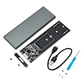 Miniatyrbillede 1 af 5: SATA SSD-kabinet M.2 NGFF til USB 3.0 Aluminiumlegering OTG WTG-funktion Harddisk kabinet til bærbar computer Desktop