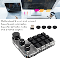 Miniatyrbilde 8 av 8: Programmerbar tastatur med RGB 3 knott 12 taster 2.4G USB-mottaker Bluetooth DIY multifunksjonstastatur