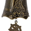 Miniatyrbillede 5 af 8: Buddhistisk klokkedekoration To drager, der leger form Metalmateriale Speciel behandling Buddhistisk dekoration