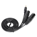 Pikkukuva 5 / 5: Mikrofonikaapeli 3,5 mm liitin - Dual XLR urosadapteri Yhdysjohto Patch-kaapeli