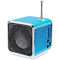 Miniatyrbild 1 av 7: Symfoni i fickan: Portabel minihögtalare med FM-radio för smidig användning både inomhus och utomhus