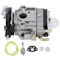 Miniatyrbild 2 av 6: 10mm Förgasare Förgasare Kit Ersättning Passar för Weedeater 1E34F 1E36F TU26 TL26 Röjsåg 26cc 33cc