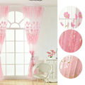 Miniatyrbild 5 av 6: Polyester Blommig Mönster Fönster Tulle Voile Gardiner Sovrum Vardagsrum Dekor (Rosa)