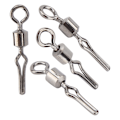 Miniatyrbild 4 av 7: Metall American Type SubLine Clip Fiskehake Swivel Snabbkontakt Liten Fiskeutrustning (svart 6#)