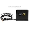 Miniatyrbillede 4 af 5: WiFi6E trådløs netværkskortantenne Omnidirectional 4dBi høj forstærkning 2.4GHz 5.8GHz WiFi netværkskortantenne med SMA-port
