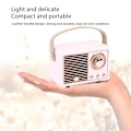 Miniatyrbild 5 av 5: Retro Bluetooth-högtalare kraftfull subwoofer-effekt bärbar mini utomhushögtalare rosa