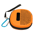 Pikkukuva 5 / 5: Mikro Bluetooth-kaiuttimen kotelo, iskunkestävä, naarmuuntumaton, vedenpitävä, kannettava EVA-puolijäykkä kotelo metallisella koukkulla, oranssi