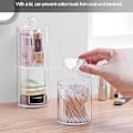 Miniatyrbillede 2 af 5: 3 stk. bomuldspindkuglepudeholder, 10 oz apotekerkrukke klar makeup-arrangør, badeværelsesbeholdere dispenser