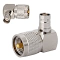 Miniatyrbilde 4 av 5: 2 stk BNC hunn til M hann adapter rett vinkel albuekontakt