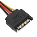 Miniatyrbild 3 av 5: 10-pack SATA-kablar 15-stift 90 graders hane till hona strömadapter för hårddiskar SDD optiska enheter
