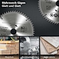 Miniatyrbild 2 av 5: Robust Konstruktion Cirkelsågblad Set, 3 Delar Non-stick Belagd Karbidlegering För Högkvalitativ Skärning, 210 X 30Mm Tct Sågklingor För Trä