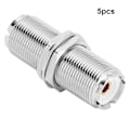 Miniatyrbilde 2 av 5: 5 stk SO239 UHF hunn til hunn plugg jack RF adapterkontakt for 2 PL259 plugger