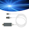 Miniatyrbillede 1 af 8: Adapterkabel Type C til High Definition Multimedia Interface-kabeladapter PVC-kobber til telefon, bærbar computer, hvid