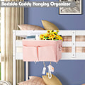 Miniatyrbillede 3 af 5: Sengside opbevaringspose med kroge Multifunktionel hængende organizer Caddy