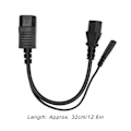Pikkukuva 6 / 8: IEC320 C14 - C13 C7 -virtajohto, vedenpitävä IEC320 -virtajohto projektoreille 100-250 V 32 cm
