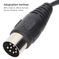 Miniatyrbillede 7 af 8: 8-polet DIN til 2 RCA Adapterkabel 8-polet Han til 2 Hun RCA Kabel til Lydinstrumentudstyr 1,5 m / 1,5 m