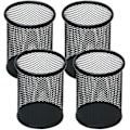 Miniatyrbillede 1 af 4: Penholder Mesh Blyantholder Metal Blyantholder til Skrivebord
