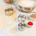 Miniatyrbilde 3 av 3: Baking Andersons kake- og fondantformer, rustfritt stål, 3-delt gradert rundt sett med håndtak, sett med 3,42137, svart