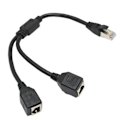 Pikkukuva 2 / 8: RJ45 Ethernet -sovitinkaapelin jatke 1-2 porttiin Erinomainen yhteydensiirto Hyvä signaali Ethernet-pistorasia-sovitin