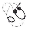 Miniatyrbilde 8 av 8: Binaural 3,5 mm forretningsheadset med dobbeltsidig hodesett med HD stereolyd for konferansesamtaler, kundesenter og nettkurs