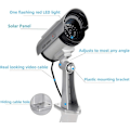 Miniatyrbild 2 av 5: Blinkande LED Säkerhetsattrappkamera, Soldriven För Inom- och Utomhusbruk, Enkel Installation Inga Kablar Krävs, Hög Likhet Med Riktig CCTV