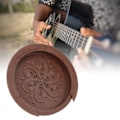 Miniatyrbild 1 av 8: Gitarr ljudhålsskydd silikon dammtät kompakt bärbar mjuk ljudhålskydd för gitarrist brun