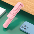 Miniatyrbillede 1 af 2: Live Video Tripod Selfie Stick i rustfrit stål, teleskopisk, sammenklappelig, bærbar selfie-stang med fjernbetjening, pink