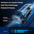 Miniatyrbild 4 av 5: Mobil laddare, INIU 2-port [USB C 30W+USB A 30W] 5A QC 3.0 PD snabbladdning mobil laddare adapter, med 60W USB C till USB C kabel