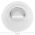 Miniatyrbilde 6 av 8: 2 stk oppblåsbare båtkajakk DRing Pad Patch PVC Marine rustfritt stål fast spenne (hvit)