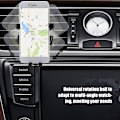 Miniatyrbilde 1 av 2: Universell bil luftventil mobiltelefonholder støtte 360° rotasjon justerbar monteringsstativ