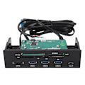 Miniatyrbillede 2 af 5: 5,25 tommer multifunktionel intern kortlæser dashboard PC frontpanel