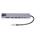 Pikkukuva 1 / 5: Moniporttinen USB-keskitin 8-in-1 Type C - HD Multimedia Interface USB3.0 USB C RJ45 Muistikortti USB C -keskitin