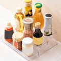 Miniatyrbild 2 av 5: Klar akryl displayställ 3-nivåers ställ displayställ kök badrum förvaringsställ transparent färg