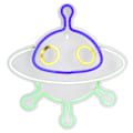 Miniatyrbild 3 av 5: Alien Neon Skylt USB-driven LED Neonlampa Present Hem Sovrum Bar