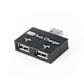 Miniatyrbillede 1 af 5: Mini USB Hub 2-Port USB Twin Charger Splitter Adapter Konverter til PC USB Flashdrev