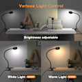 Miniatyrbild 5 av 8: Skrivbordslampa med automatisk avstängningstimer, flexibel svanhals, ögonvård och 3 färglägen, justerbar ljusstyrka för läsning, minnesfunktion, USB-driven och robust