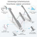 Miniatyrbild 3 av 7: Justerbart Ergonomiskt Laptopställ, Vikbart Lättvikt för Portabel Användning, Kompatibelt med 10-15.6\" Laptops (Aluminiumlegering)