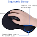 Miniatyrbild 2 av 5: Ergonomisk musmatta, elegant utseende med minnesskum för hemmakontor, studier, enkel skrivning och smärtlindring (halkfri PU-bas, oändlig komfort)