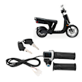 Miniatyrbillede 1 af 8: Elektrisk cykel Twist Throttle Grip Lock Key Set LED-indikator til motorcykel scooter 48V