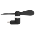 Pikkukuva 1 / 5: Mini kannettava kädessä pidettävä mikro-USB-pieni tuuletin Erittäin hiljainen USB-tuuletin Android OTG -älypuhelimille (musta)
